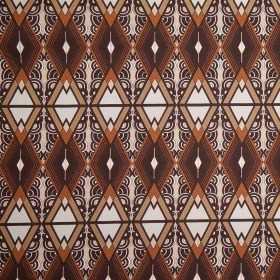 Brown/Beige Geometric Cotton Twill Brown/Beige Geometric Cotton Twill