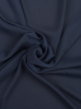 Perfect Navy Stretch Crinkled Polyester Chiffon Perfect Navy Stretch Crinkled Polyester Chiffon
