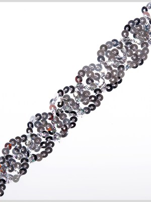 0.5″ Silver Braided Sequin Trim 0.5″ Silver Braided Sequin Trim