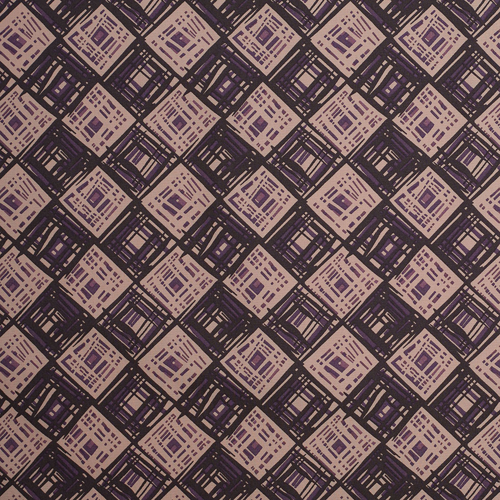 Liberty of London Rhian Beige/Purple Cotton Poplin Liberty of London Rhian Beige/Purple Cotton Poplin