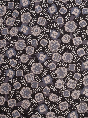 Liberty of London Takashi Matsubara Beige/Blue Cotton Poplin Liberty of London Takashi Matsubara Beige/Blue Cotton Poplin