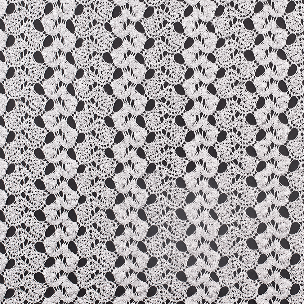 Metallic Silver Crocheted Lace Metallic Silver Crocheted Lace