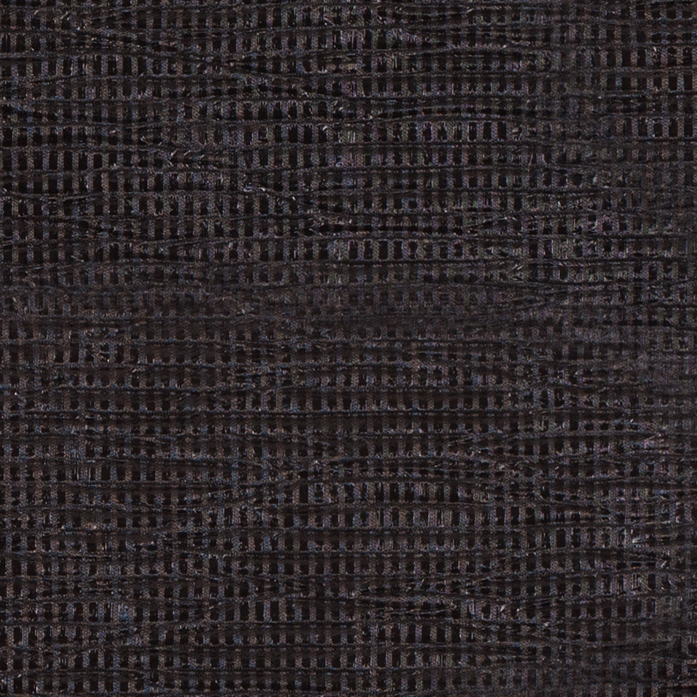 Black Crinkled Laminated Polyester Novelty Knit