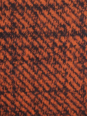 Black and Orange Abstract Blended Virgin Wool Knit Black and Orange Abstract Blended Virgin Wool Knit