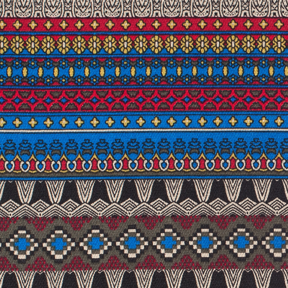 Multi Color Traditional European Stretch Cotton Woven