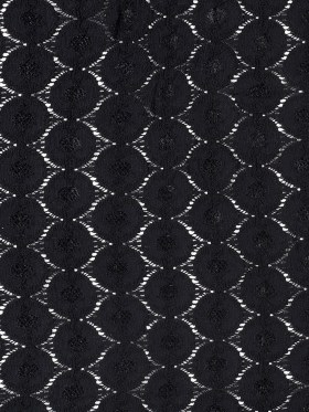Stretch Raschel Lace Knit – Black Geometric Stretch Raschel Lace Knit – Black Geometric
