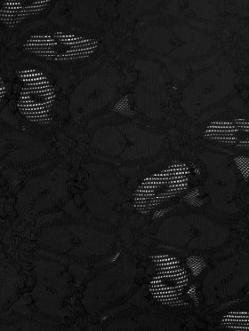 Black Polyester Blended Raschel Knit Black Polyester Blended Raschel Knit