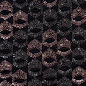 Dusty Rose/Pale Black Sequined Netting Dusty Rose/Pale Black Sequined Netting