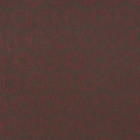 Dark Green and Red Geometric Wool Fleece Dark Green and Red Geometric Wool Fleece