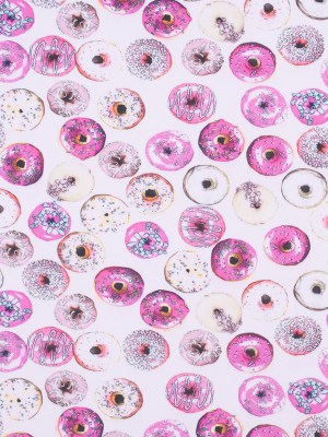 Strawberry Donuts Digitally Printed on Neoprene/Scuba Knit Strawberry Donuts Digitally Printed on Neoprene/Scuba Knit