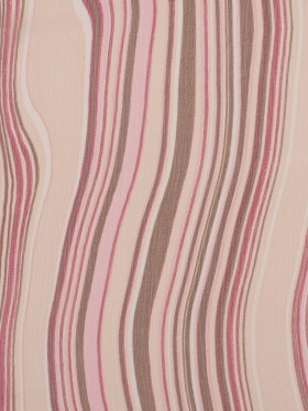 Pink Multicolor Striped Crinkled Silk Chiffon Pink Multicolor Striped Crinkled Silk Chiffon