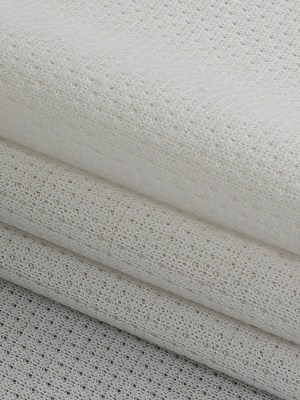 White Polyester Knit Pique White Polyester Knit Pique