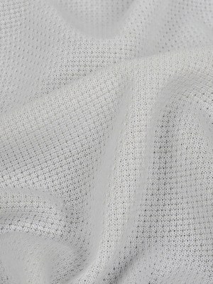 White Polyester Knit Pique White Polyester Knit Pique