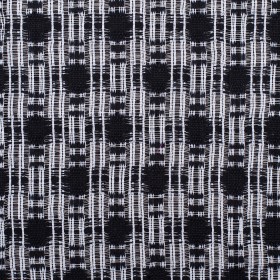 Black/White Open-Weave Checked Cotton Woven Black/White Open-Weave Checked Cotton Woven