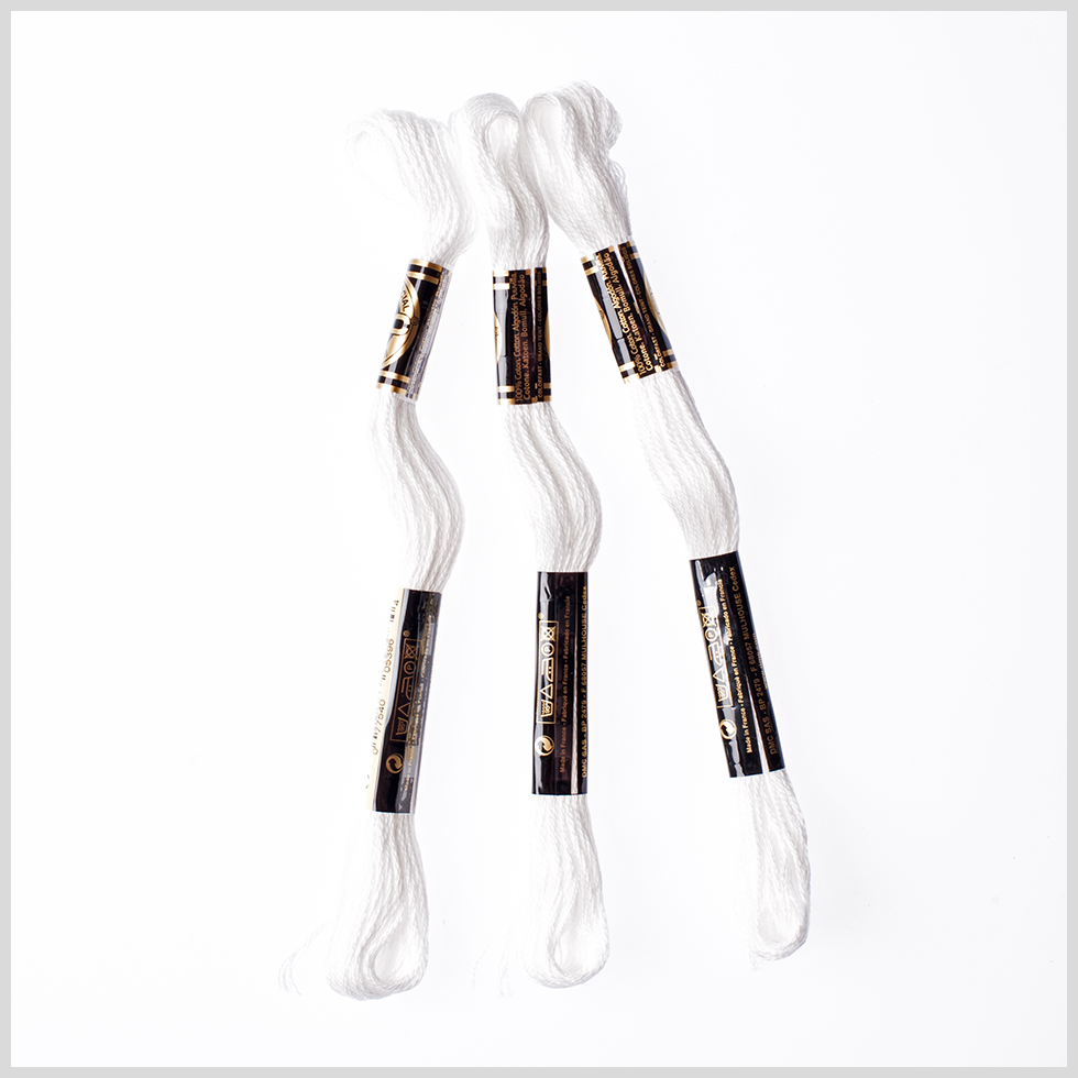 3-Pack DMC Size 6 Embroidery Floss – Blanc 3-Pack DMC Size 6 Embroidery Floss – Blanc