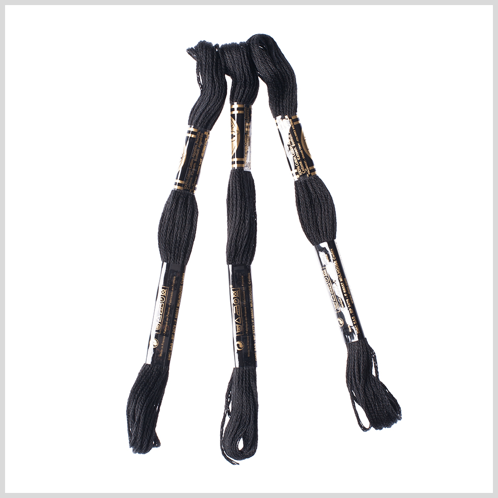 3-Pack DMC Size 6 Embroidery Floss #310 Black 3-Pack DMC Size 6 Embroidery Floss #310 Black