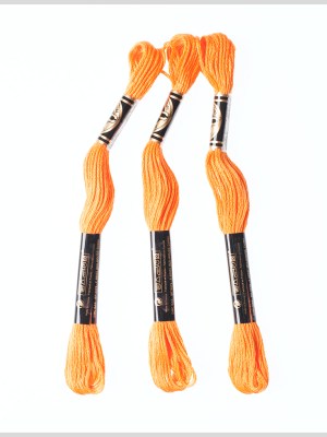 3-Pack DMC Size 6 Embroidery Floss #741 Medium Tangerine 3-Pack DMC Size 6 Embroidery Floss #741 Medium Tangerine
