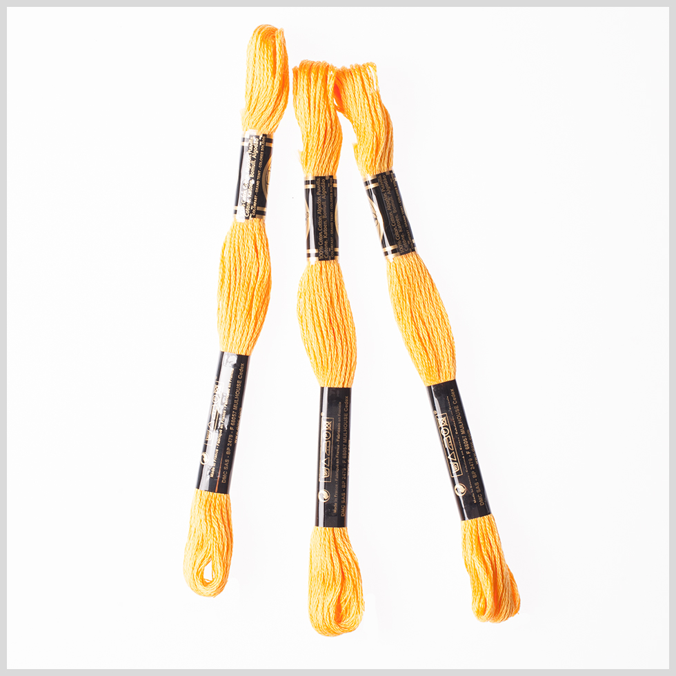 3-Pack DMC Size 6 Embroidery Floss #742 Light Tangerine 3-Pack DMC Size 6 Embroidery Floss #742 Light Tangerine
