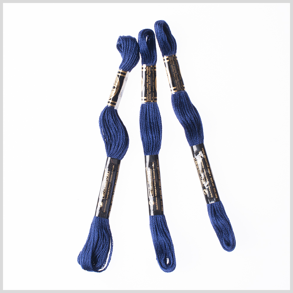3-Pack DMC Size 6 Embroidery Floss #823 Dark Navy Blue 3-Pack DMC Size 6 Embroidery Floss #823 Dark Navy Blue