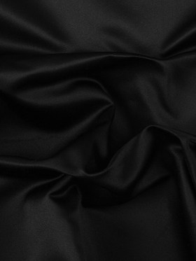 Premier Black 100% Silk Double Face Duchesse Satin Premier Black 100% Silk Double Face Duchesse Satin