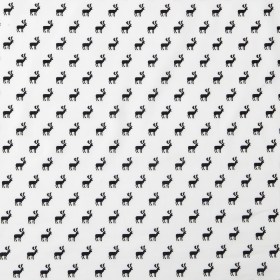 White/Black Reindeer Dense Combed Cotton Poplin White/Black Reindeer Dense Combed Cotton Poplin