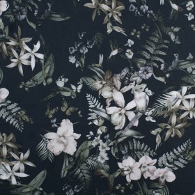 Monochrome Tropical Digitally Printed Mercerized Cotton Woven Monochrome Tropical Digitally Printed Mercerized Cotton Woven