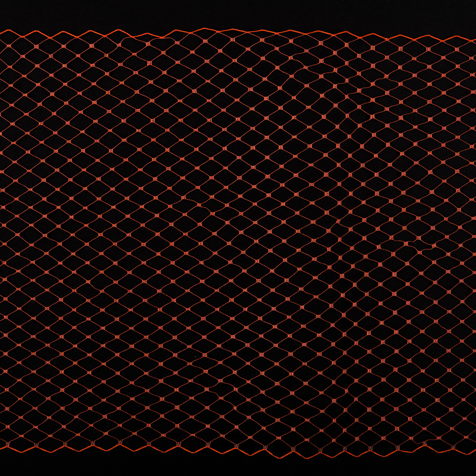 9″ Tangerine Nylon Russian Veiling 9″ Tangerine Nylon Russian Veiling