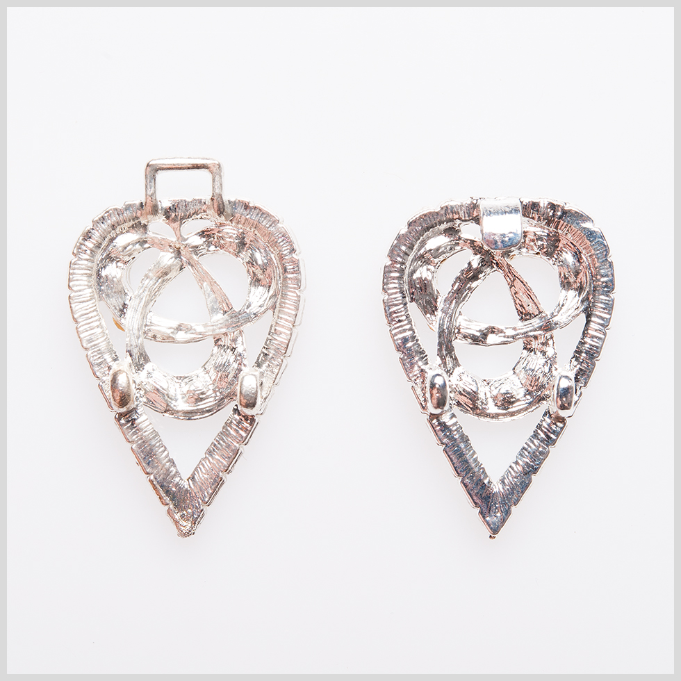 3" Silver Rhinestone Clasp