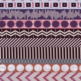 French Metallic Red/Beige Striped Geometric Jacquard French Metallic Red/Beige Striped Geometric Jacquard
