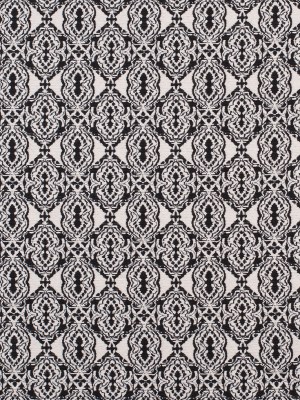 Black/Off-White Geometric Diamonds Cotton Jacquard Black/Off-White Geometric Diamonds Cotton Jacquard