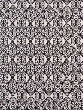 Black/Off-White Geometric Diamonds Cotton Jacquard Black/Off-White Geometric Diamonds Cotton Jacquard
