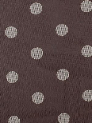 Brown/Ivory Polka Dot Polyester Mesh Brown/Ivory Polka Dot Polyester Mesh