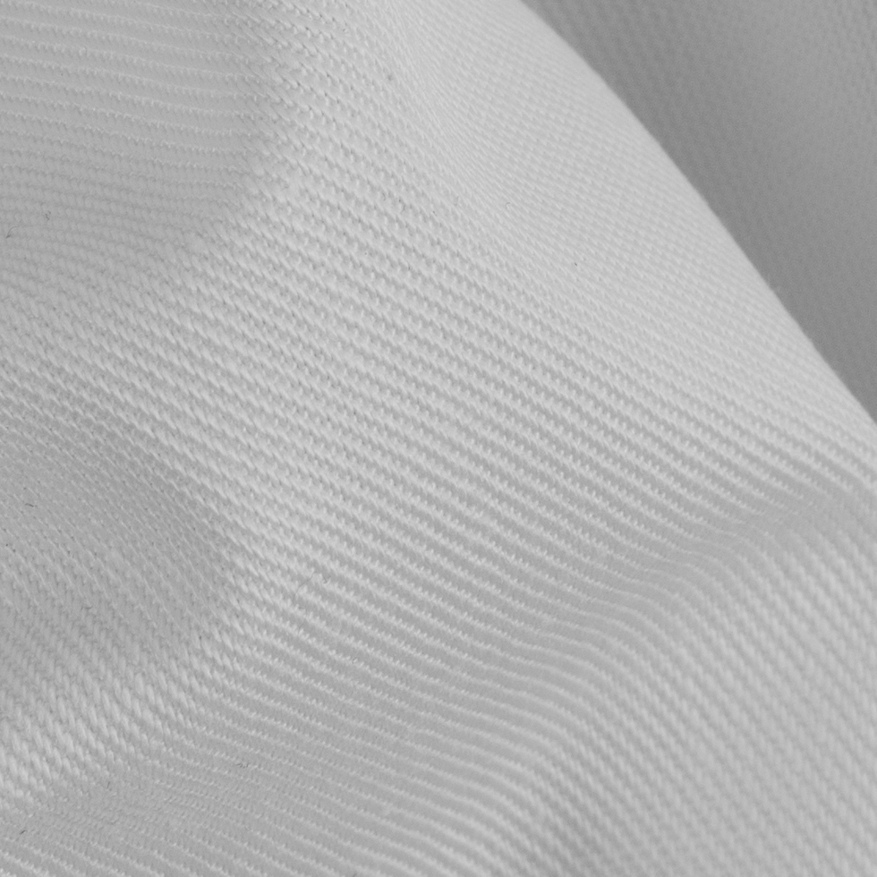 White Eco-Friendly Blended Cotton Twill