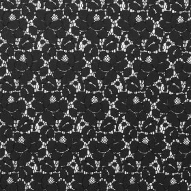 Graystone and Navy Floral Cotton Lace Graystone and Navy Floral Cotton Lace