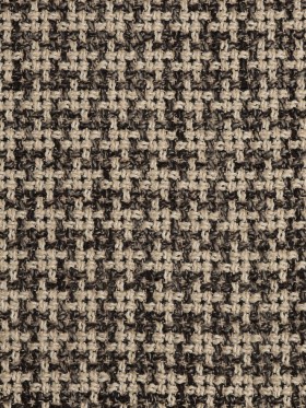 Natural/Black Checked Blended Wool Woven Natural/Black Checked Blended Wool Woven