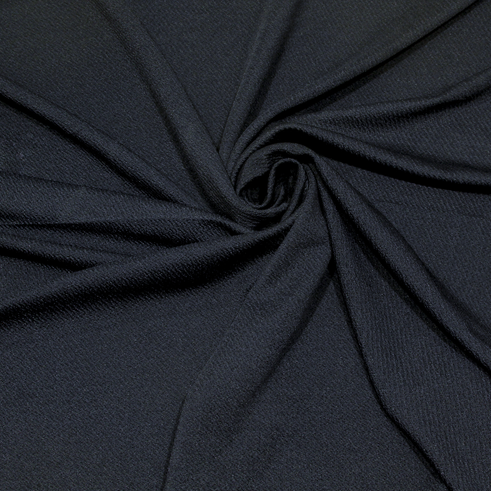 Dark Navy Textural Stretch Polyester Knit Dark Navy Textural Stretch Polyester Knit