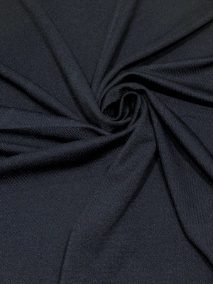 Dark Navy Textural Stretch Polyester Knit Dark Navy Textural Stretch Polyester Knit
