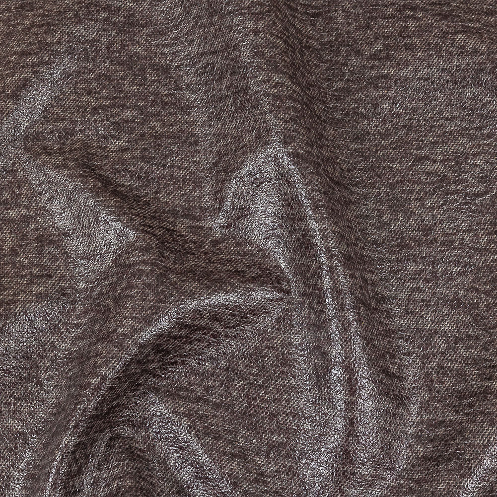 Heathered Fig Laminated Wool Tweed Heathered Fig Laminated Wool Tweed