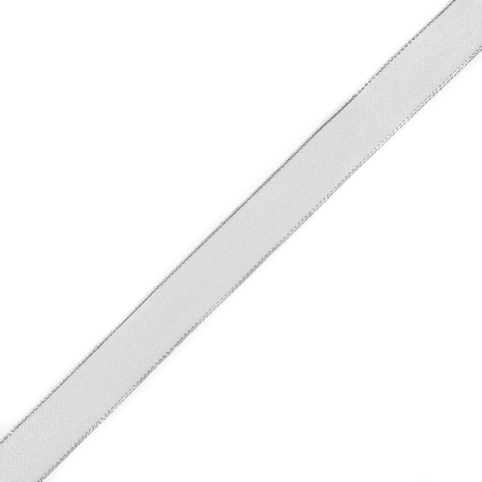 Silver Wire-Edge Ribbon – 1″ Silver Wire-Edge Ribbon – 1″