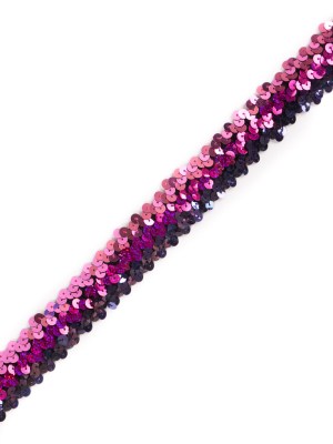Pink and Purple Stretch Sequin Trim – 1″ Pink and Purple Stretch Sequin Trim – 1″