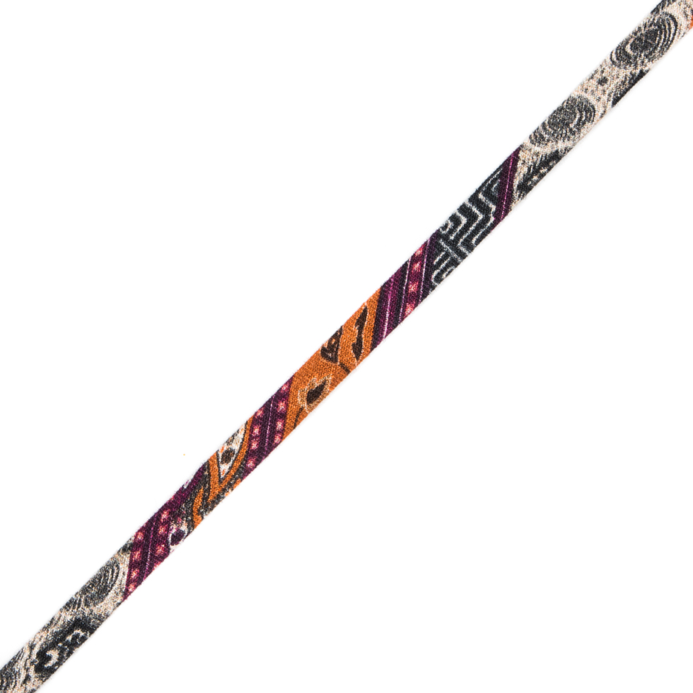 Purple and Orange Printed Fabric Tubing – 0.25″ Purple and Orange Printed Fabric Tubing – 0.25″