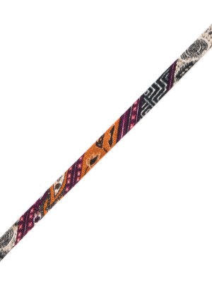 Purple and Orange Printed Fabric Tubing – 0.25″ Purple and Orange Printed Fabric Tubing – 0.25″