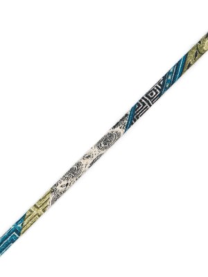 Blue and Green Printed Fabric Tubing – 0.25″ Blue and Green Printed Fabric Tubing – 0.25″