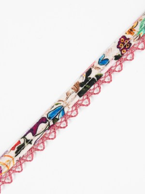 Floral Piping with Pink Lace Finish – 0.375″ Floral Piping with Pink Lace Finish – 0.375″