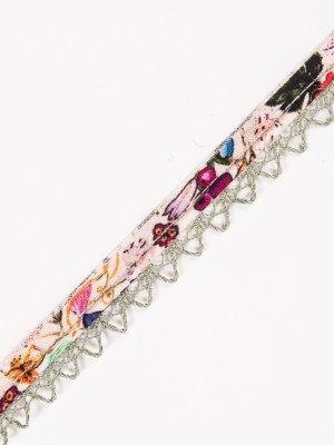 Floral Piping with Green Lace Finish – 0.375″ Floral Piping with Green Lace Finish – 0.375″