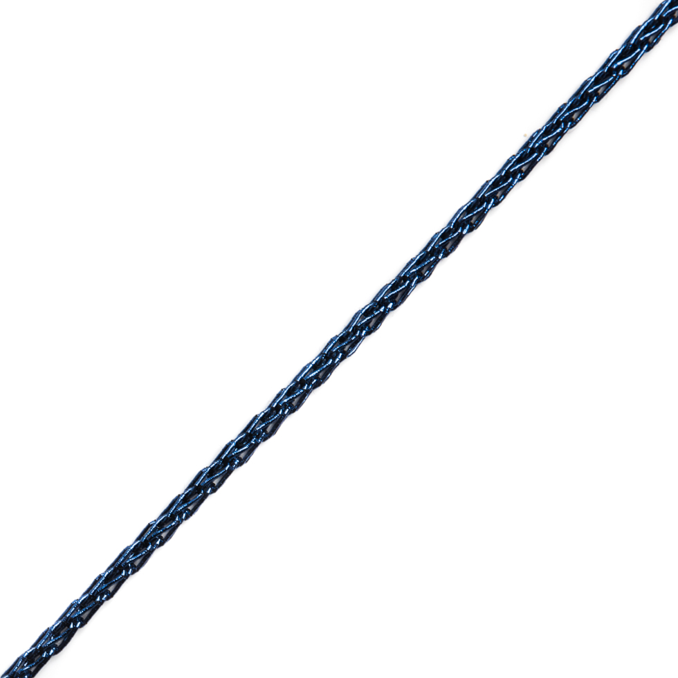 Italian Metallic Navy Crochet Chain – 0.125″ Italian Metallic Navy Crochet Chain – 0.125″