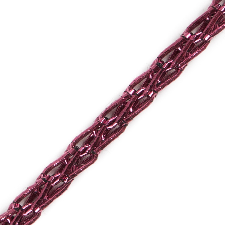 Italian Metallic Magenta Crochet Chain - 0.125"