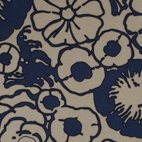 Creme Brulee/Muted Navy Floral Printed Woven Creme Brulee/Muted Navy Floral Printed Woven