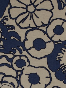 Creme Brulee/Muted Navy Floral Printed Woven Creme Brulee/Muted Navy Floral Printed Woven