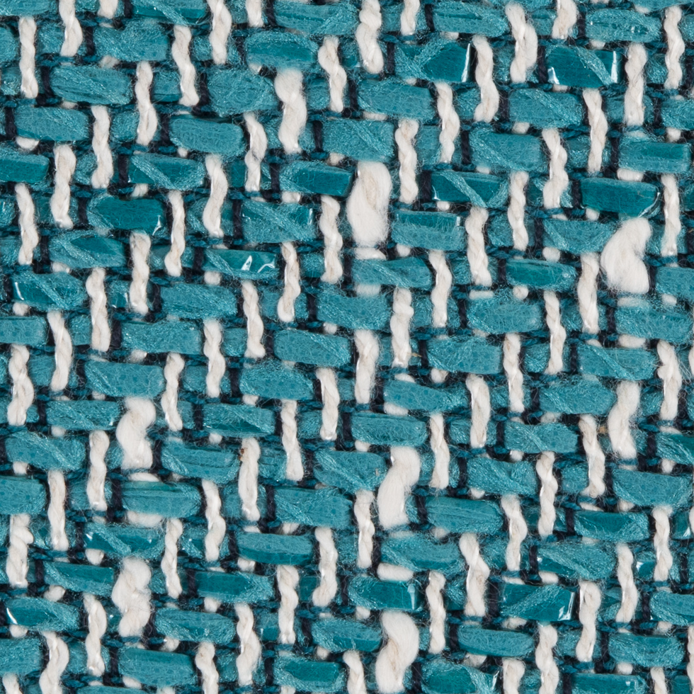 Baltic/White/Navy Blended Cotton Woven